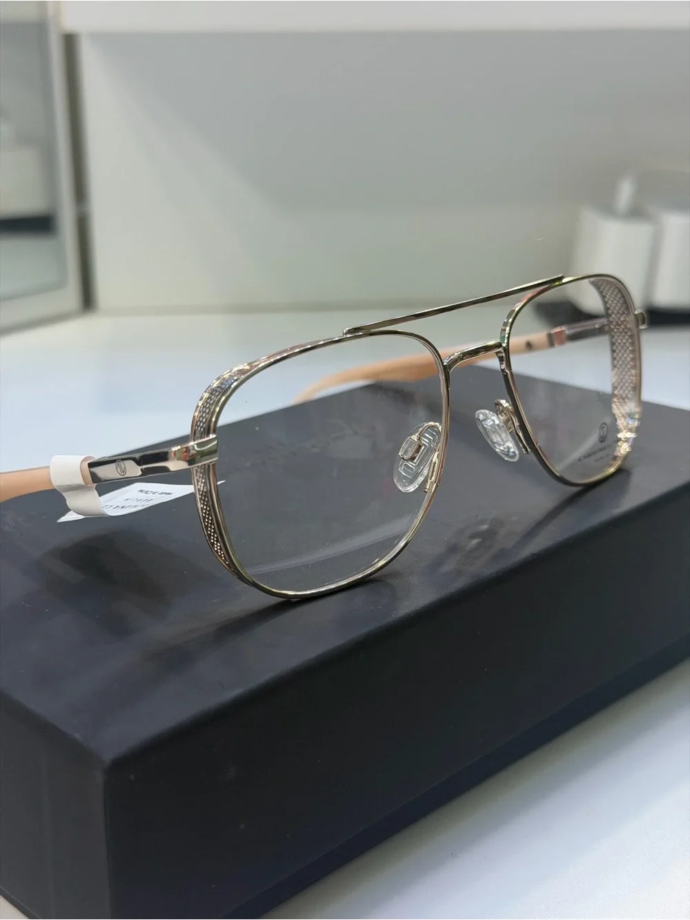 Carolina Lemke Women's Gold & Pink Metal Frame Glasses
